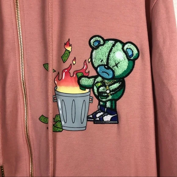 Civilized “Burning Money” Embroidered Hoodie - Picture 5 of 9